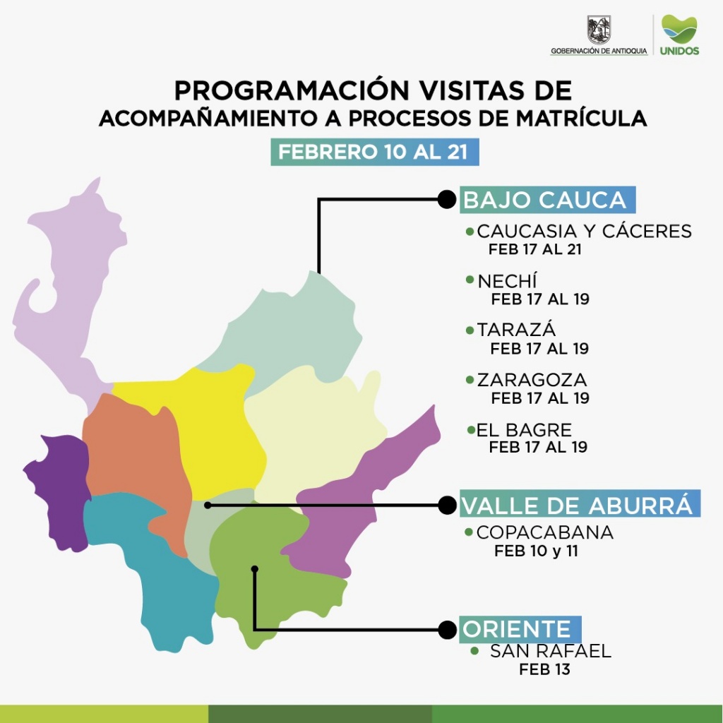 Visitaremos los municipios no certificados para apoyar el proceso de matrícula