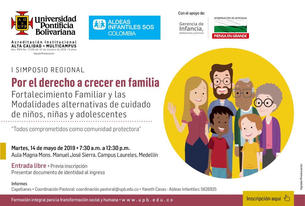 En Medellín se realizará el Primer Simposio Regional por el Derecho a Crecer en Familia