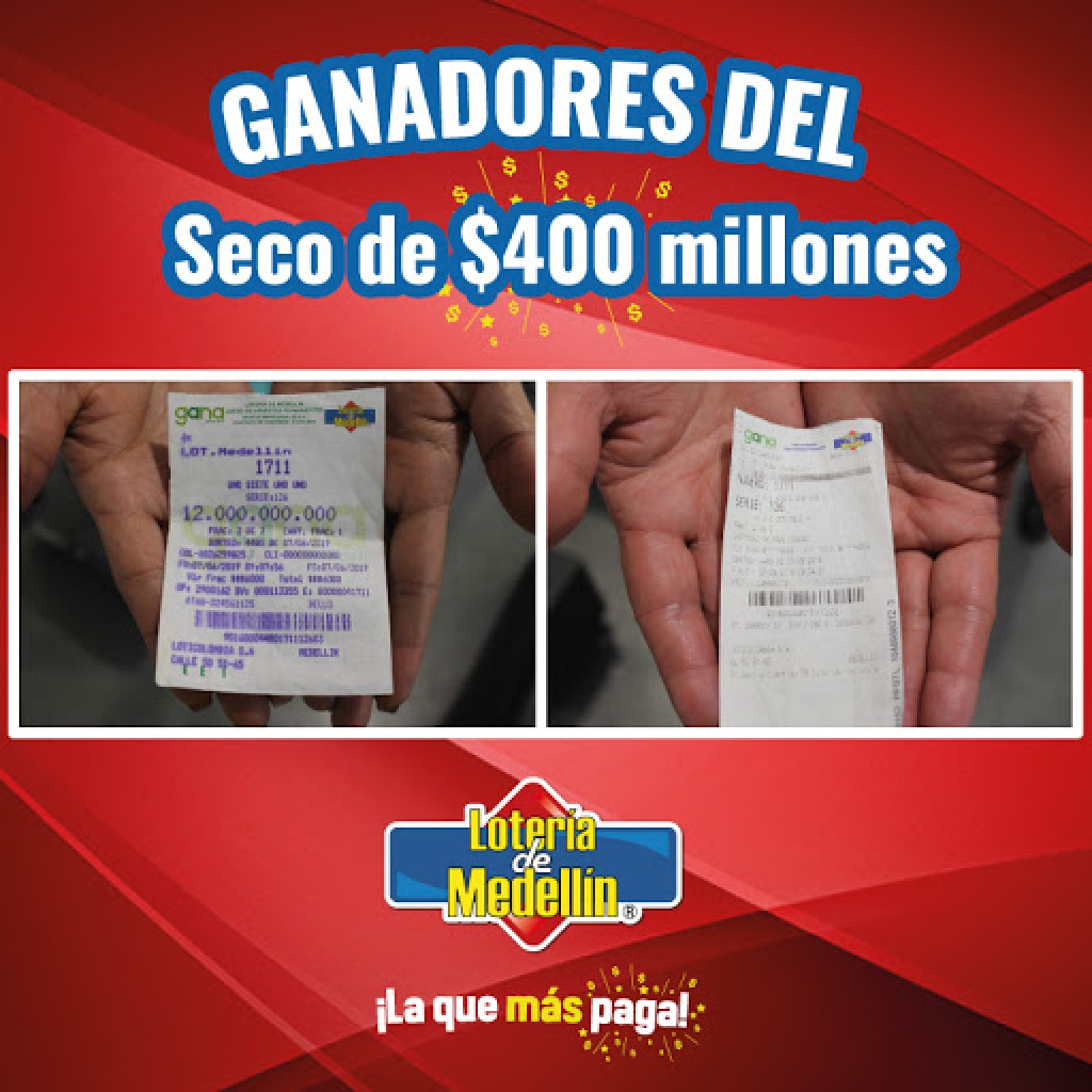 La Lotería de Medellín ha dejado más de 2.489 millones de pesos en poder del público apostador en el mes de junio