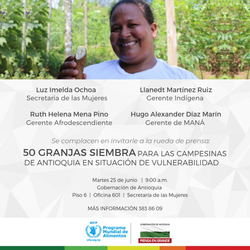 Invitación a medios: 50 granjas Siembra para la dignidad de la mujer campesina