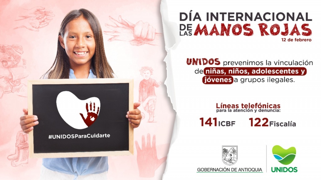 Gobernación de Antioquia invita a conmemorar el día contra el reclutamiento, uso y utilización de niños, niñas y adolescentes por actores armados ilegales