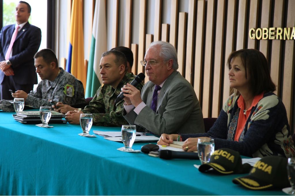 Intervención pietada del Consejo de seguridad  Gobernador e. Iván Echeverri Valencia