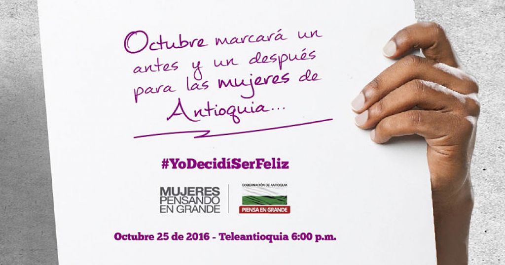 Antioquia conocerá el Plan Mujeres Pensando en Grande este 25 de octubre