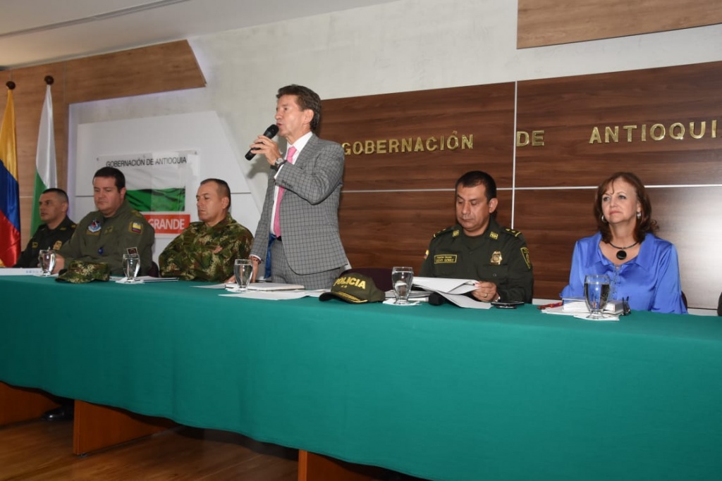 Consejo de Seguridad 20 de agosto 2019 Respuestas del Gobernador de Antioquia Luis Pérez Gutiérrez