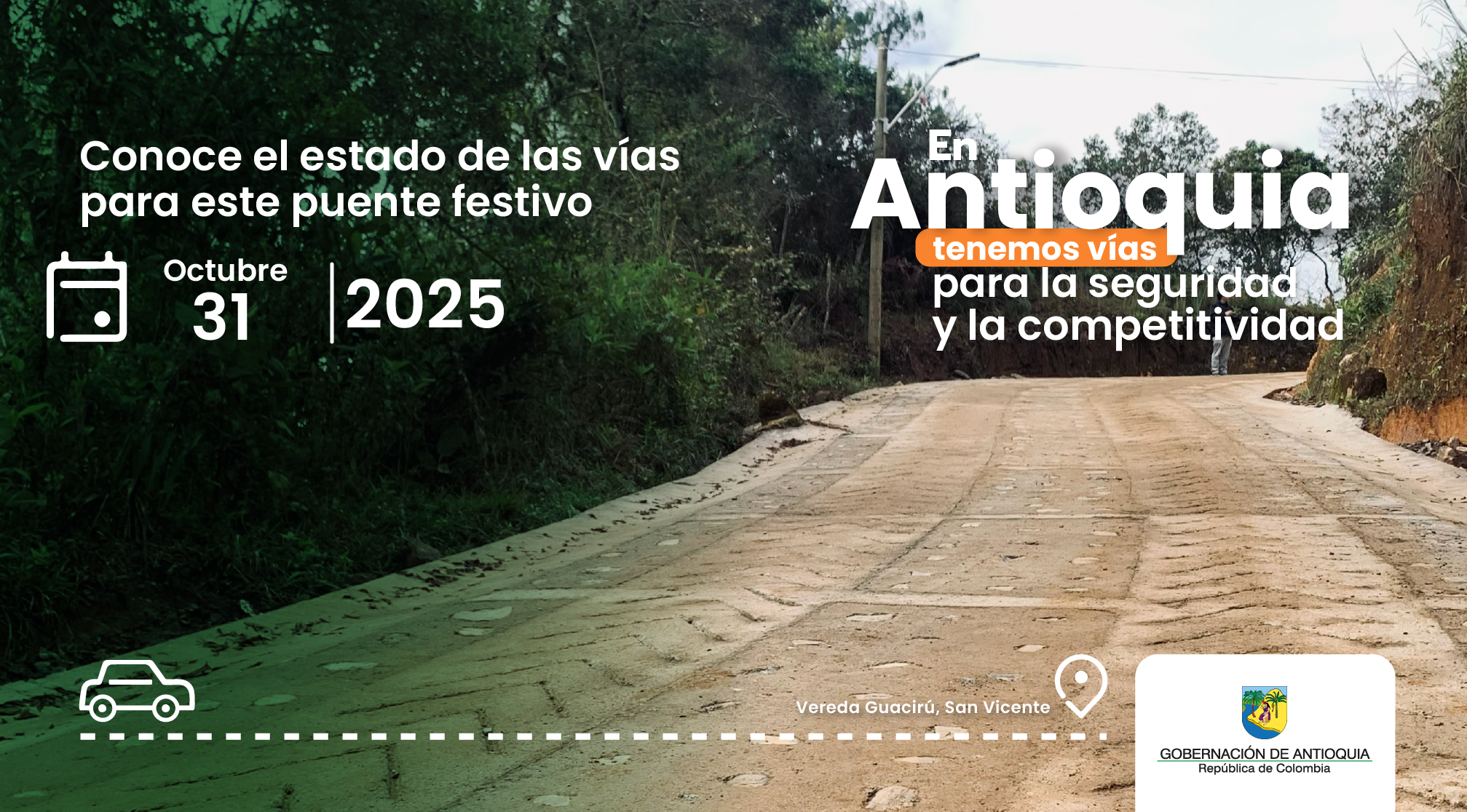 Estado de las vías en Antioquia para este festivo de "Día de todos los santos"