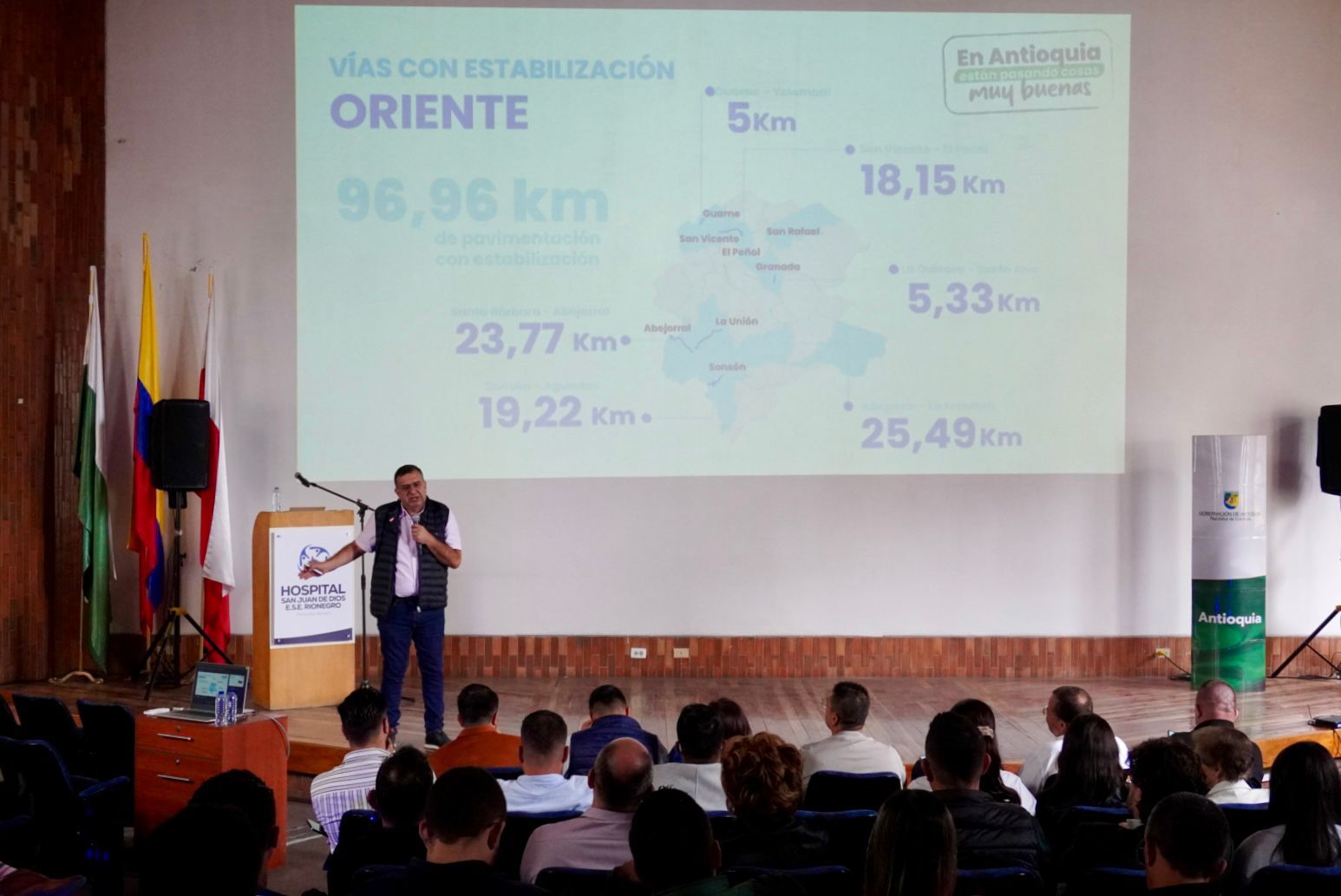 El Oriente antioqueño fortalece su competitividad con obras de infraestructura vial y una inversión por parte de la Gobernación de Antioquia superior a 450 mil millones de pesos 