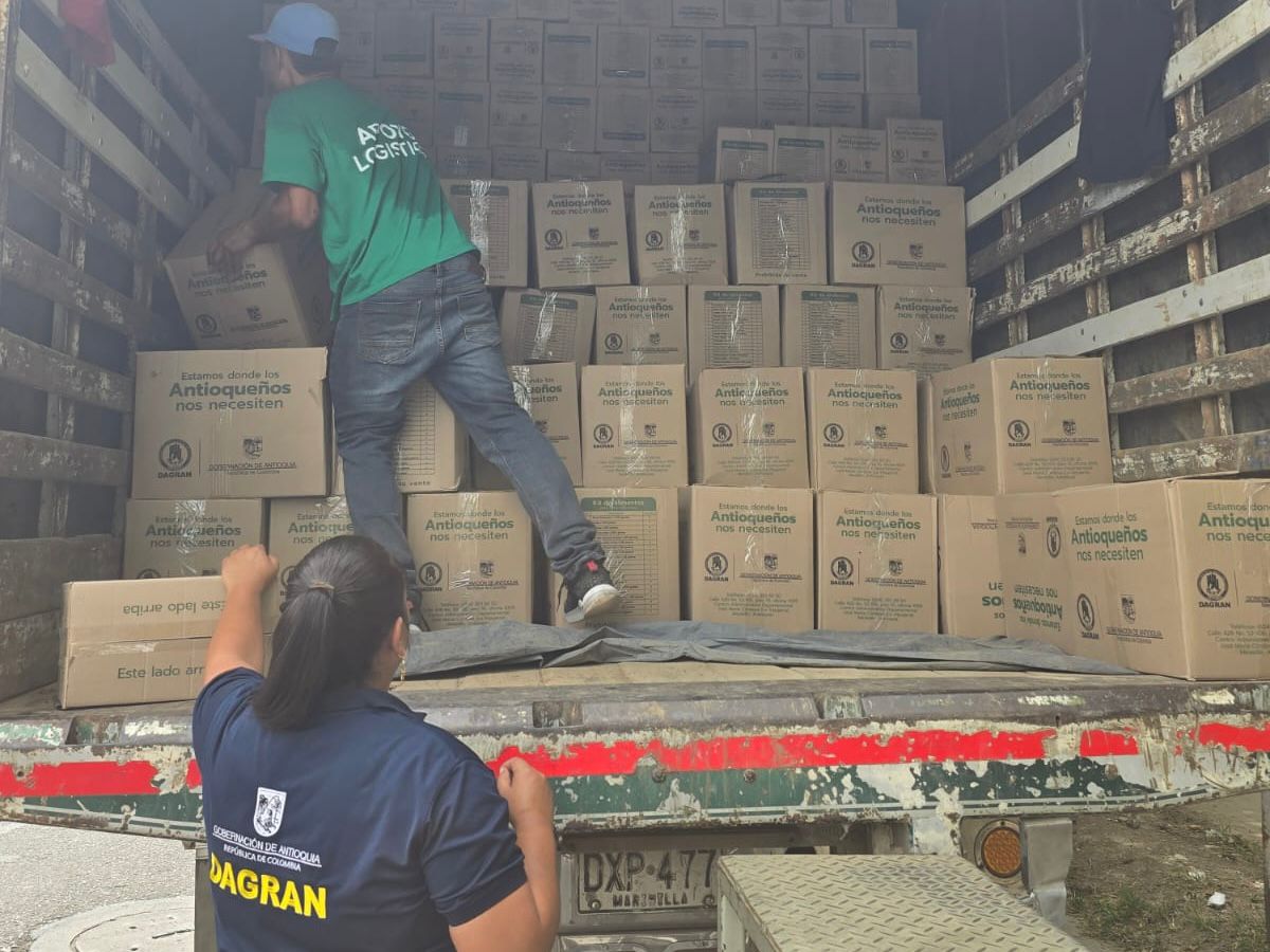 Gobernación de Antioquia envía ayudas humanitarias para familias afectadas por lluvias en el Urabá antioqueño