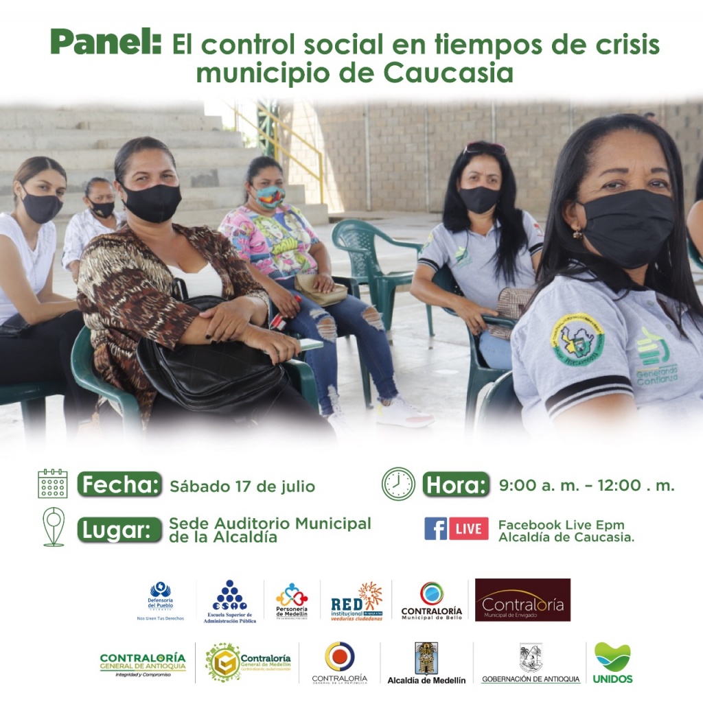 En Caucasia se realizará panel sobre control social en Antioquia.