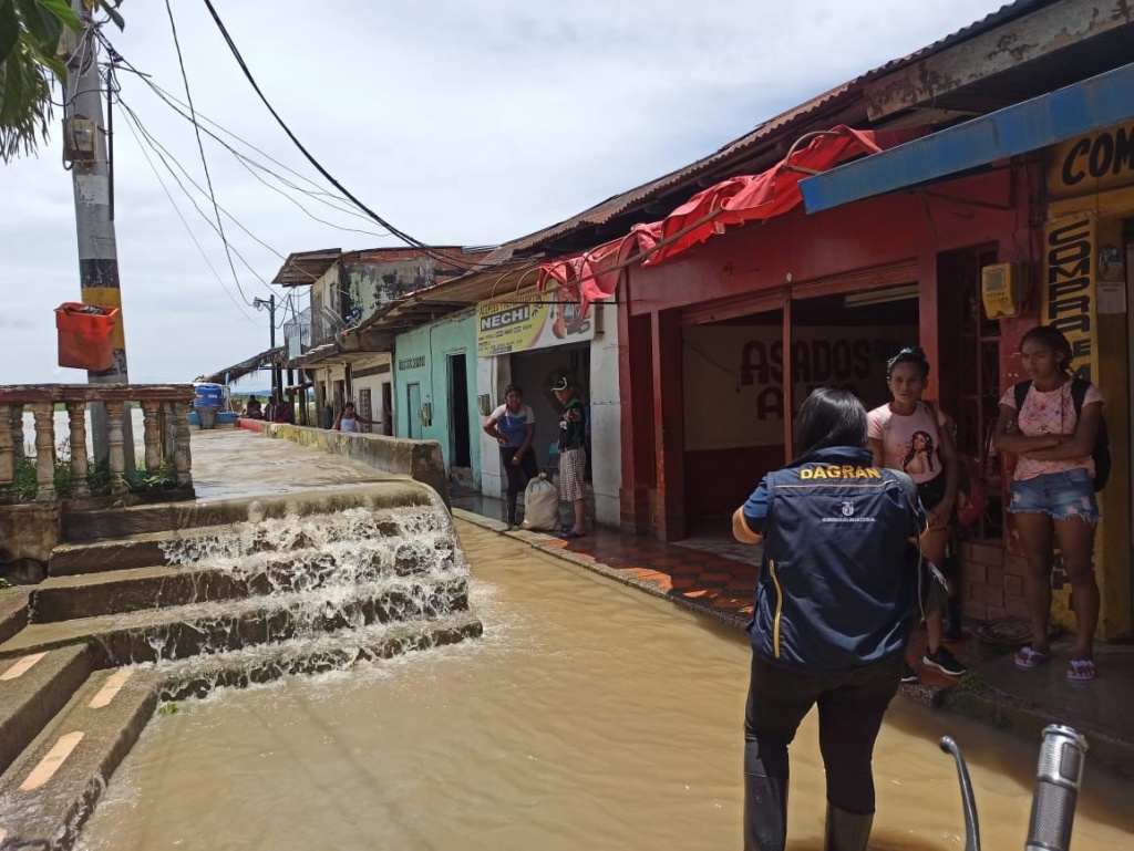 17 barrios y 3 corregimientos afectados por inundación en Nechí. Dagran en el municipio apoyando en la atención de la emergencia