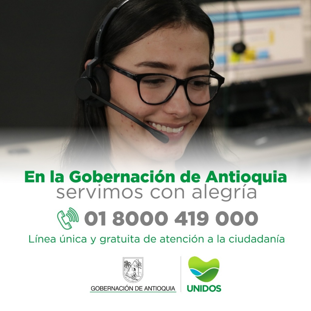 Gobernación de Antioquia unificó su línea telefónica de atención al ciudadano