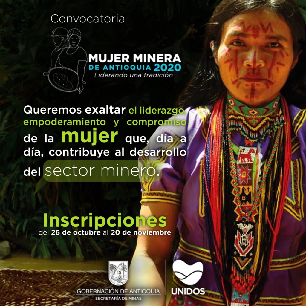 Comienza convocatoria de la Secretaría de Minas para postular la Mujer Minera de Antioquia 2020