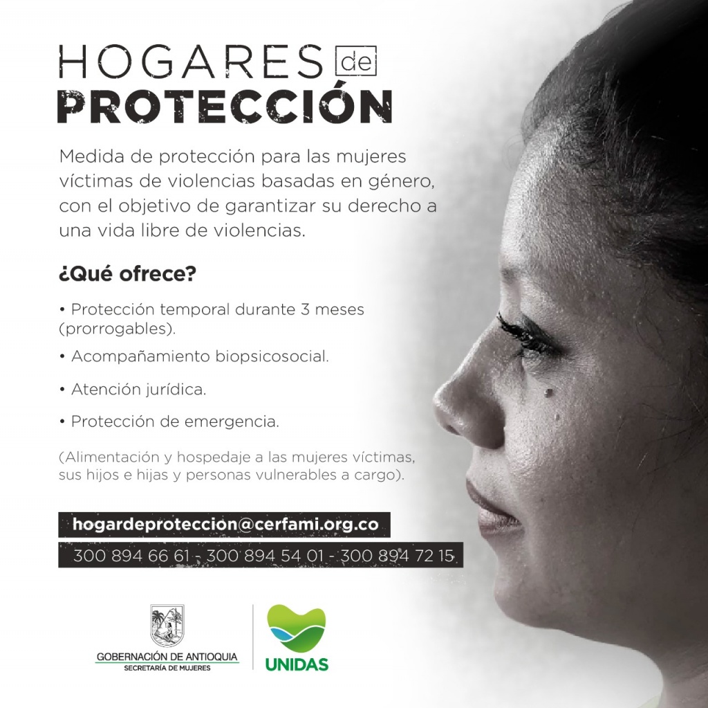 Hogares de Protección, espacios que garantizan una vida libre de violencias para las mujeres de Antioquia