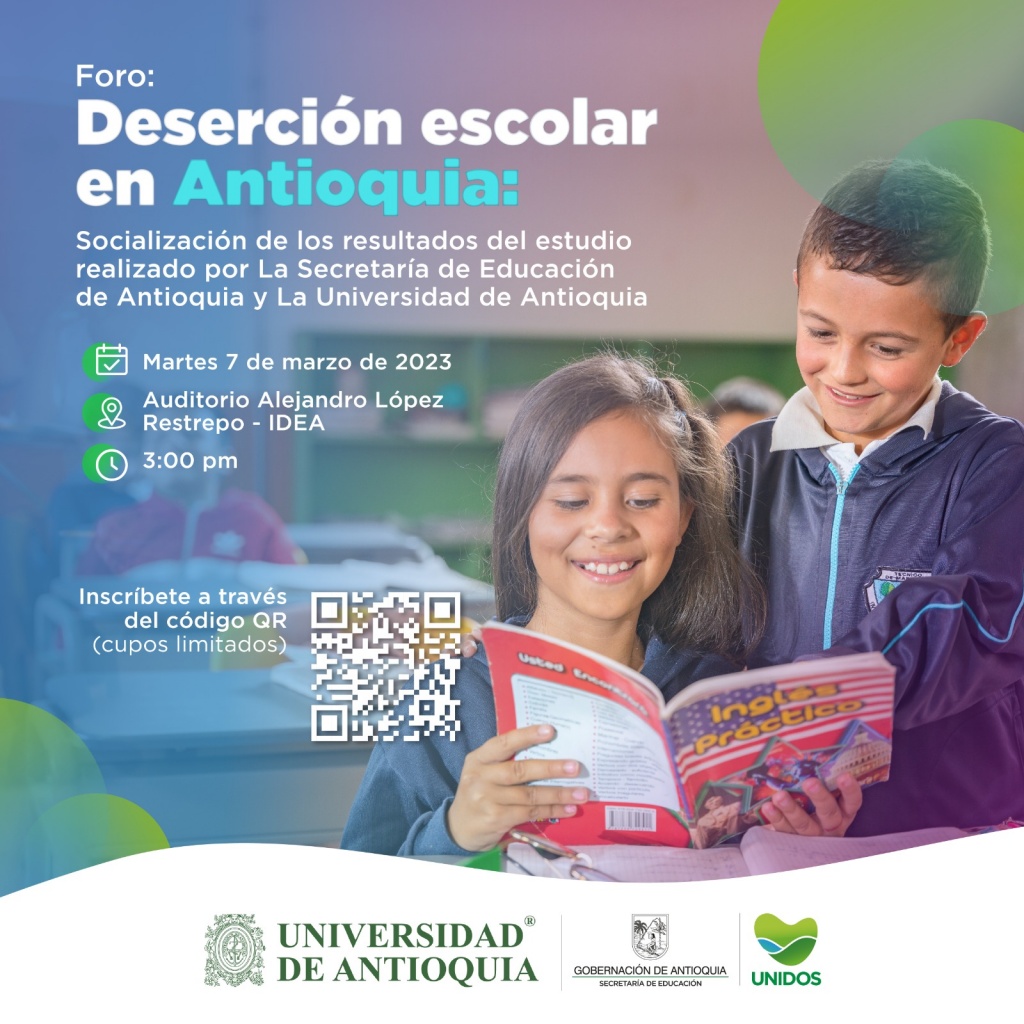 La Secretaría de Educación de Antioquia socializará estudio de deserción escolar