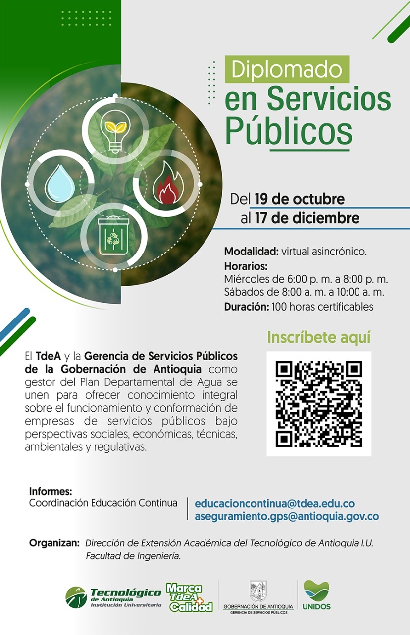 Se abren inscripciones para diplomado en Servicios Públicos
